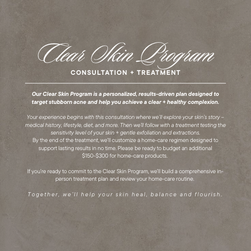 Clear Skin Consultation+Treatment