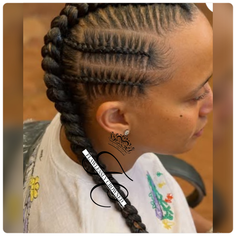 Stitch Parting at Flawlessly Crowned Beauty Salon in Chesapeake, VA