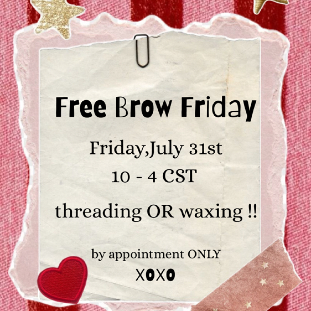 FREE BROW FRIDAY 7/31 at A.Jewell Aesthetics in Greensburg, KY