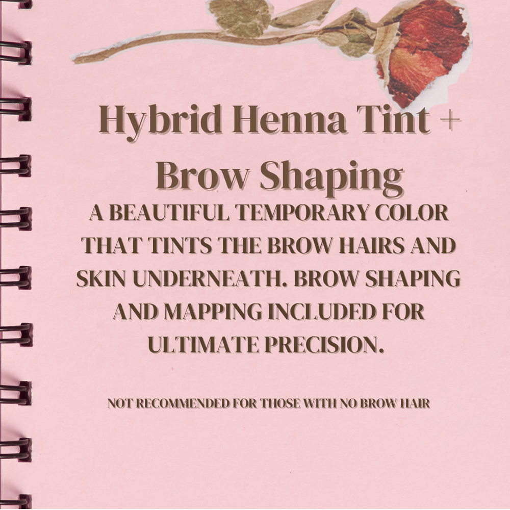 Hybrid Henna Tint + Brow Shaping