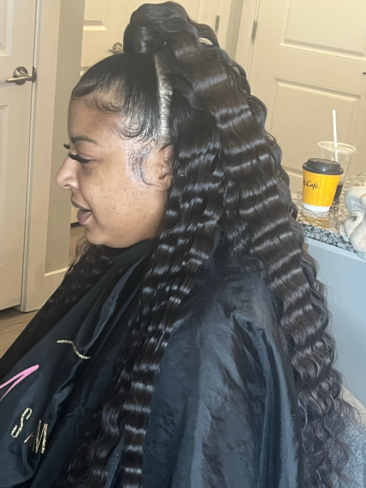 Half Up/ Half Down Sewin at Winter Samone Hair And Makeup Artistry in Charlotte, NC