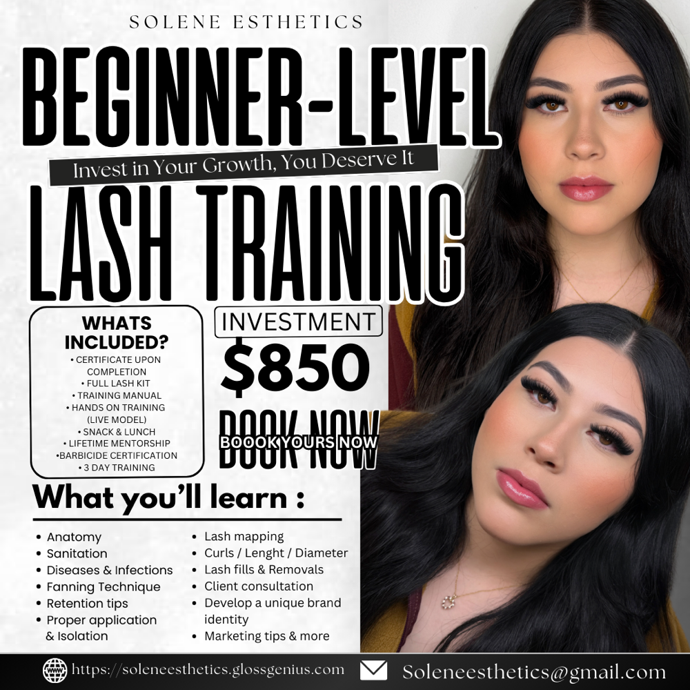 Beginner Level Lash Training at SOLENE ESTHETICS in Houston, TX