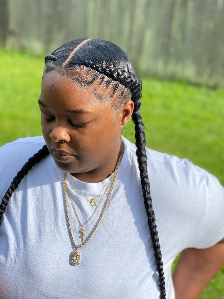 Woman 2 Feed In Braids