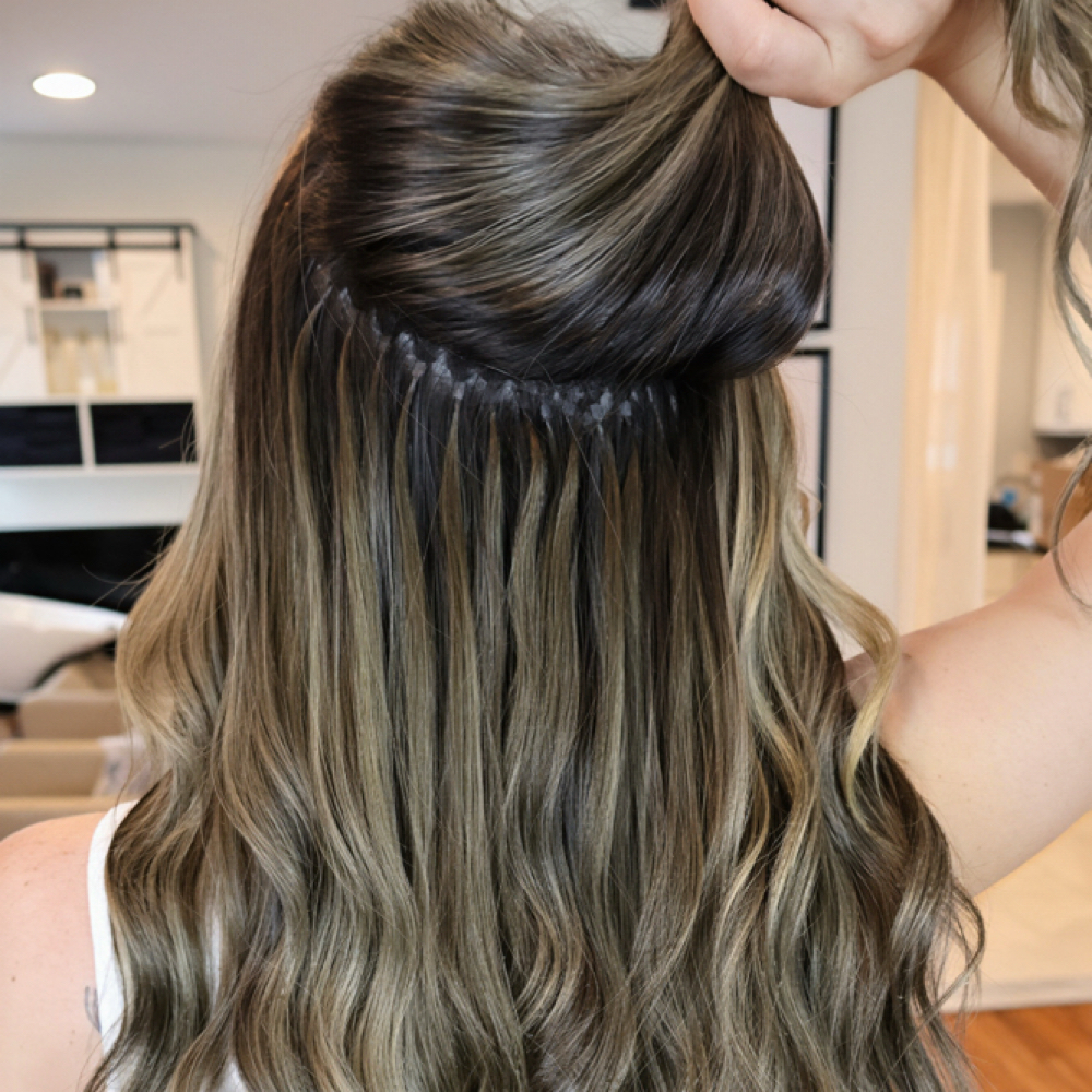 Extension Installation at Hair and Makeup by Shaina in Carle Place, NY