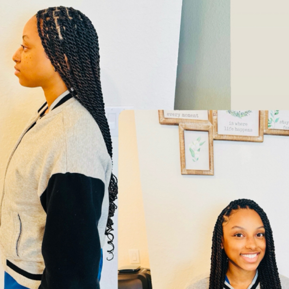 Senegalese knotless Twist (Medium) at BRAIDS_BY_ROX in Riverview, FL