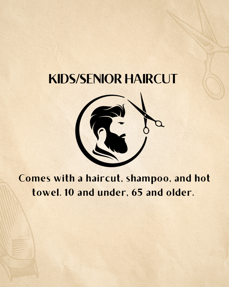 Kids/senior Haircut (10- Or 65+)