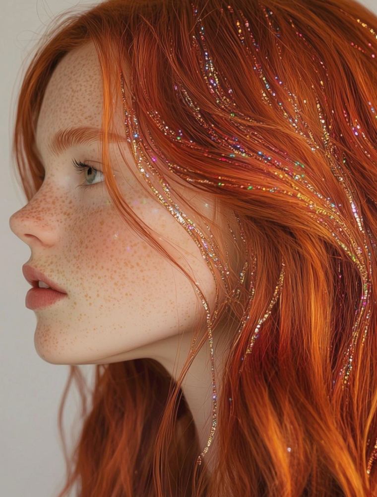 Tinsel Extentions at The Artist’s Cupboard hair salon in New Caney, TX