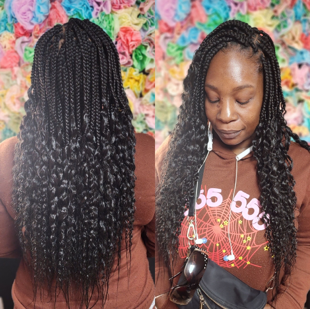Half Crinkle Box Braids at Critique Finishes in Texarkana, TX