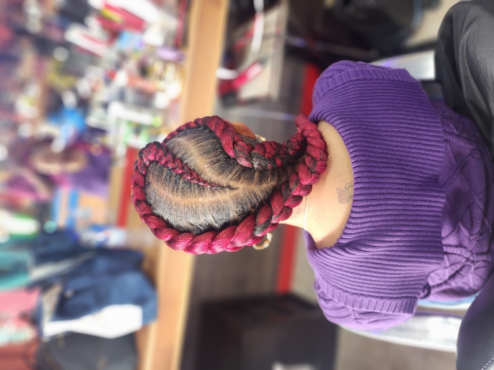 Feed-In Cornrows - 2-4 Braids