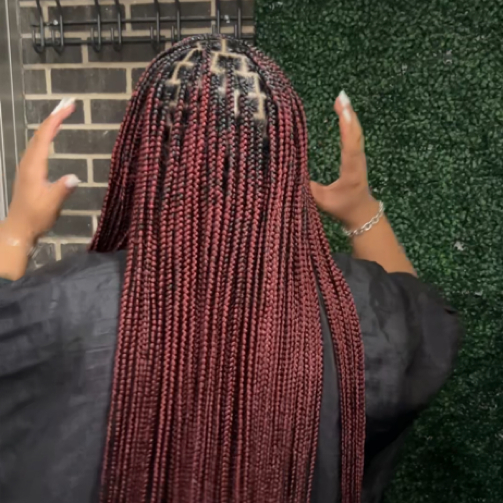 Small Knotless Braids at Polished Hair & Nail Studio in IL, IL