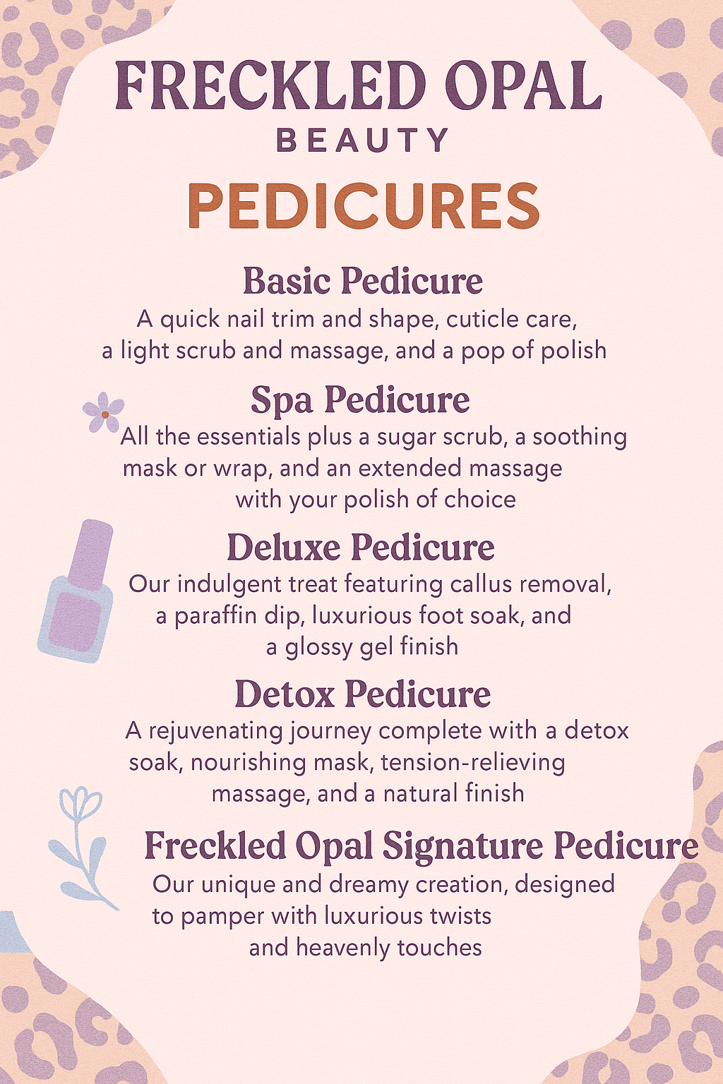 Pedicure Options