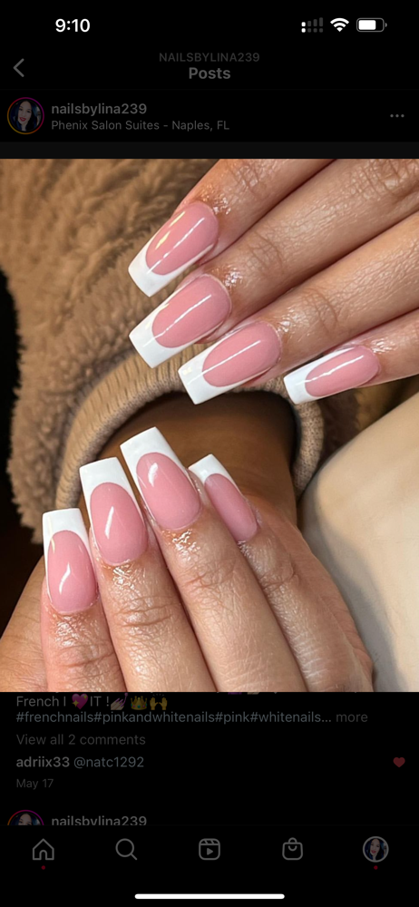 Thick French at Nails By Lina 239 in Naples, FL