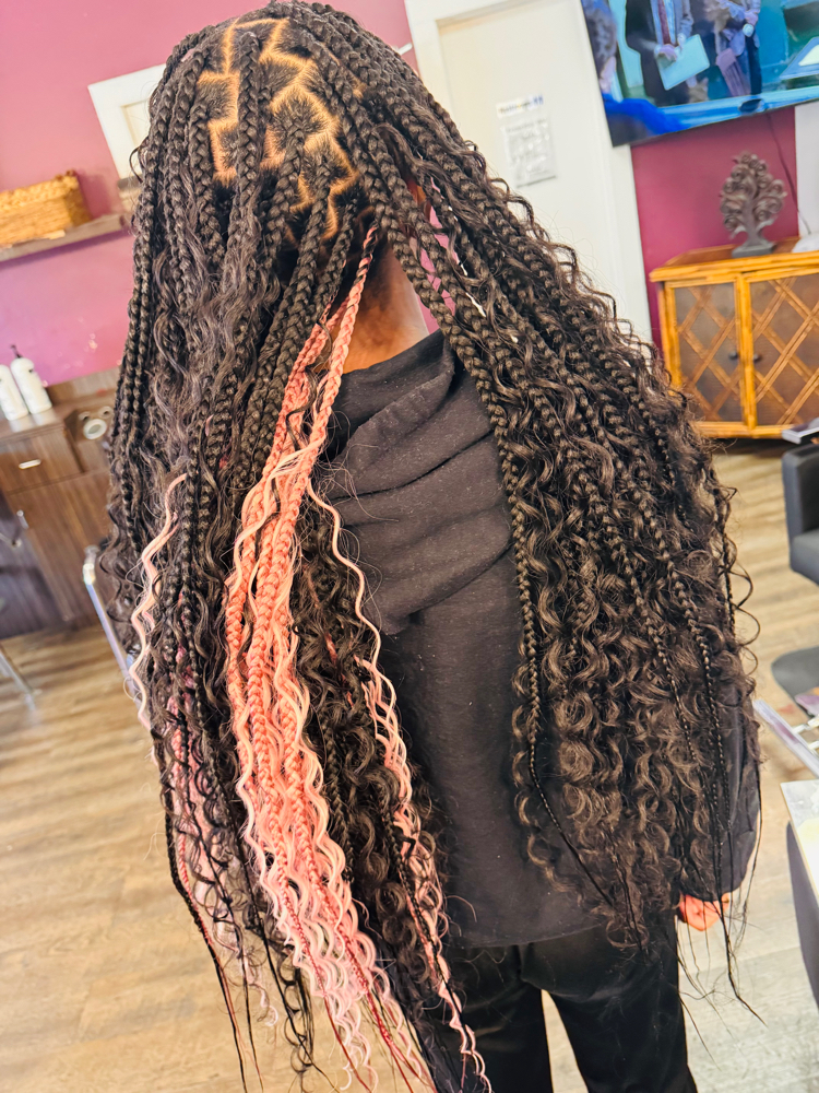 SMedium boho Knotless braids