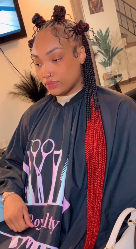 Bantu Knots W/ Knotless Braids