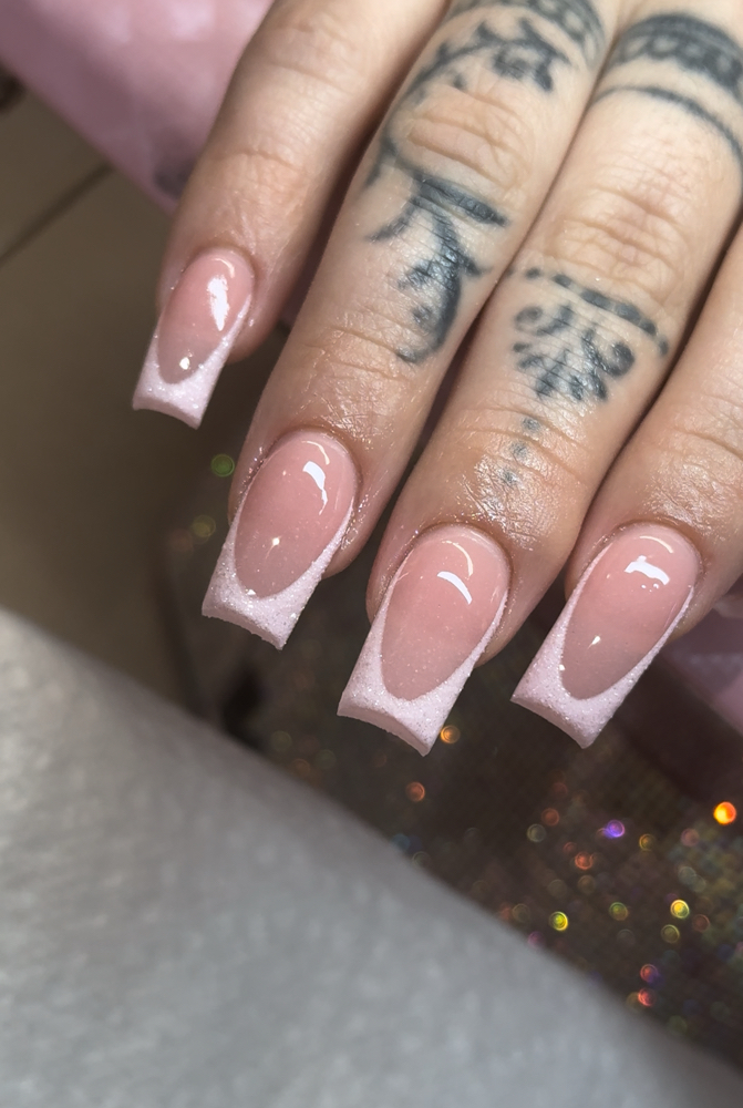 French Tip V Cut Tip  Design