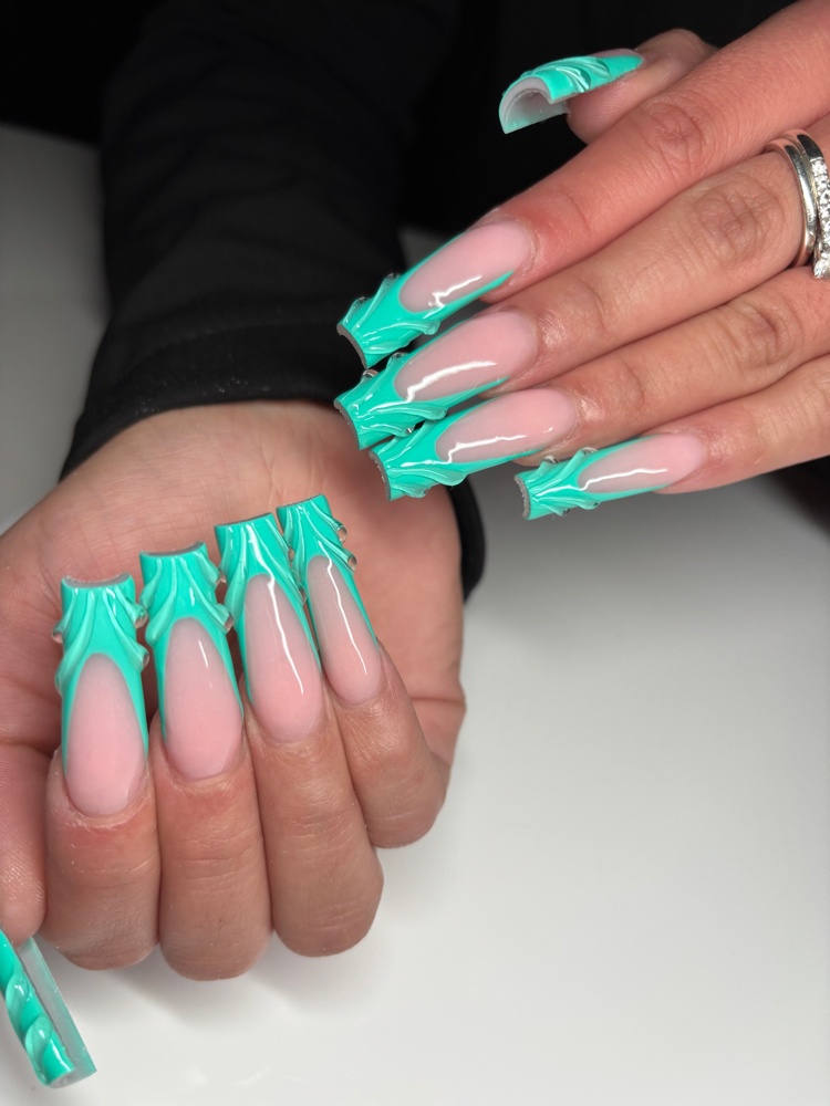 Long Acrylic Full Set at Kitty Klaw’d By Justina in Wilbraham, MA