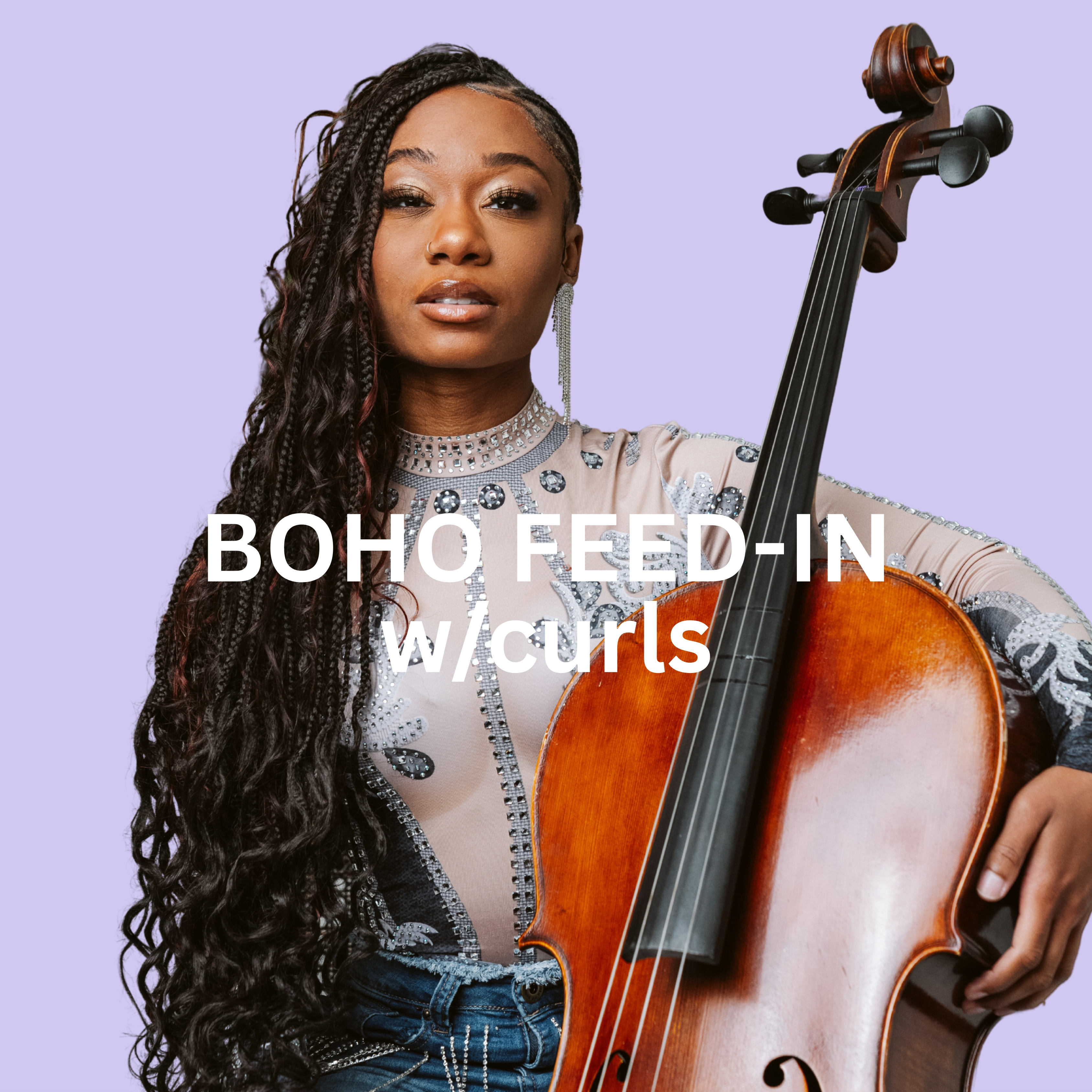 Boho Feed-In W/Curls at House of Belle in Houston, TX