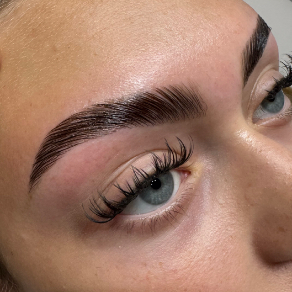 Eyebrow Lamination. Wax Shape Trim at Brows By Dom in Greeley, CO