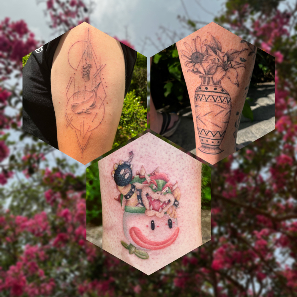 Mid Size Tattoos at Moonvine Tattoos in San Antonio, TX