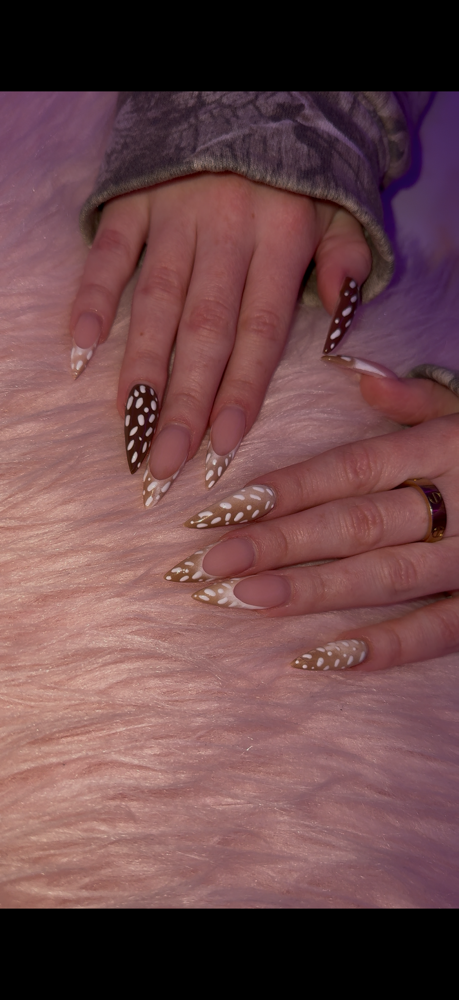 Almond/stiletto Shape at Hollinails in Mooresville, NC
