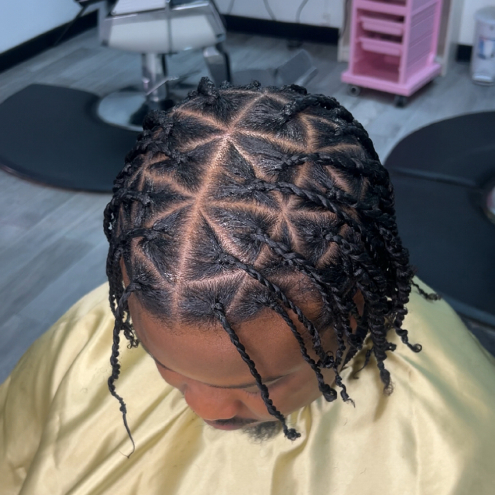 2 Strand Twists/Plaits at Key Barbering in Houston, TX