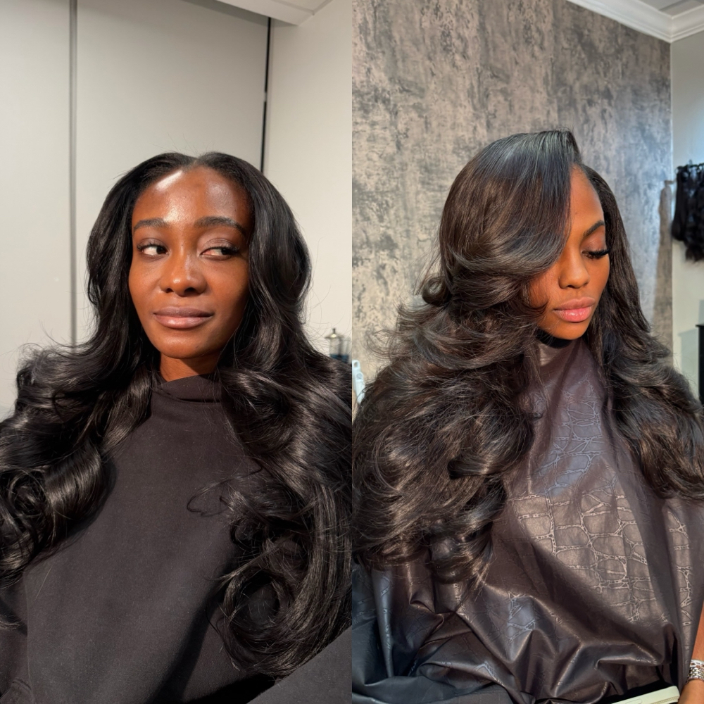 U-Part Wig Install at B Luxe Hair Co. in Dallas, TX