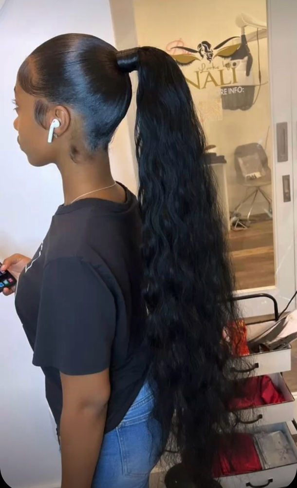 Sleek No part Ponytail (glue IOnly)