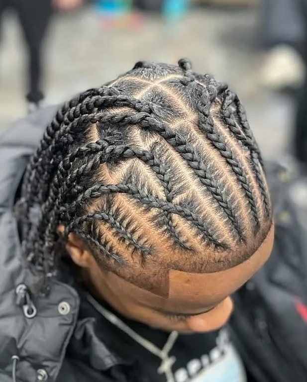 Mens Half Braids/singles
