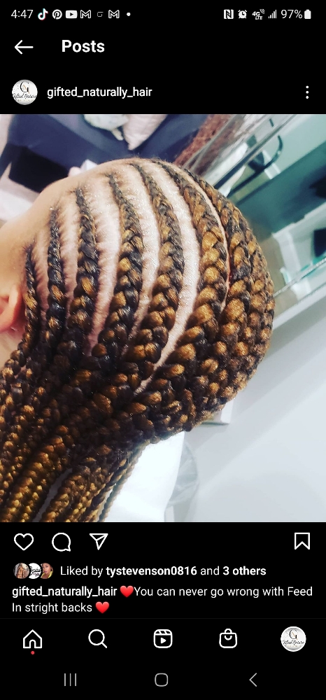 10 Or More Feed In Braids