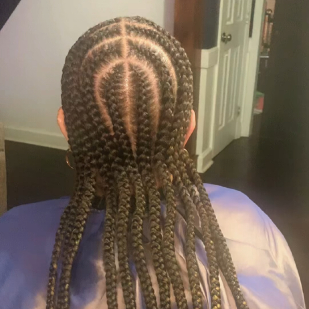 Feed In Stitch Cornrows 6-12 at Charming Clean Braids in Fayetteville, NC