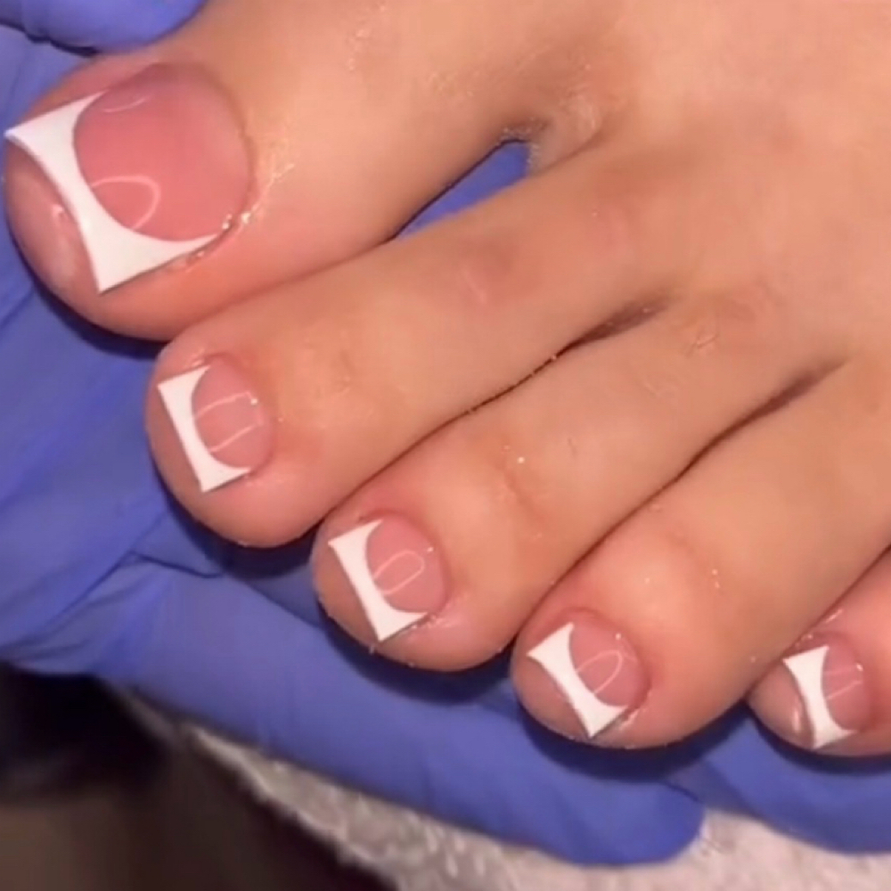 French Acrylic Toes at Custom_nails.juju in Houston, TX