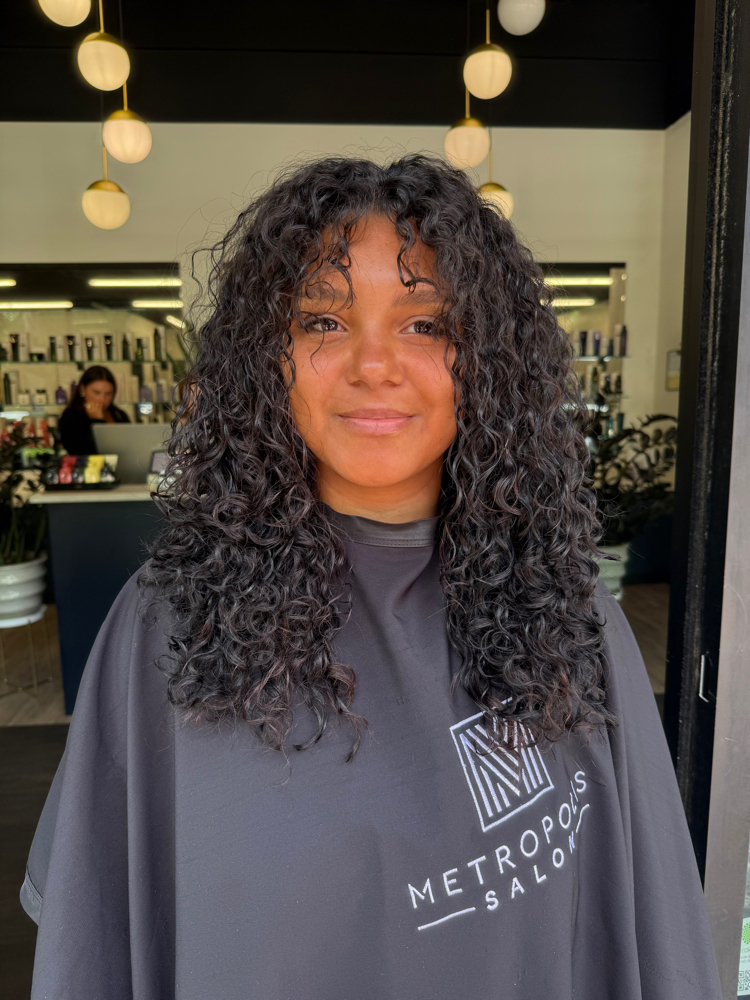 Add on curly cut with color