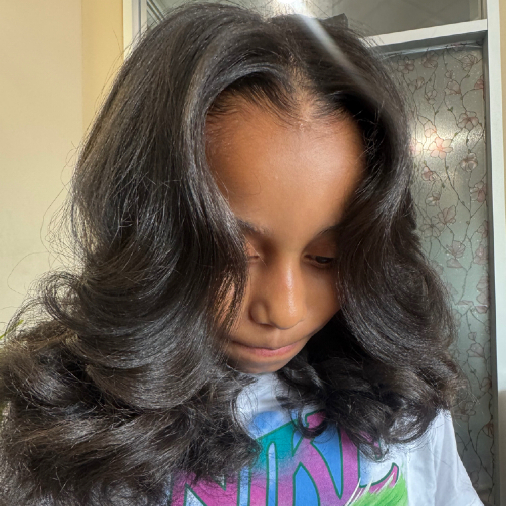 First Time Tender Headed Press at Sydney Jaymes Hair in Marietta, GA