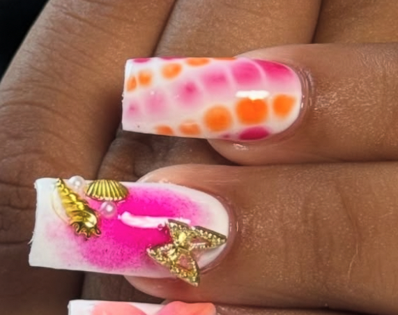 Croc Print Design at nailsby.lauren__ in columbia, MO