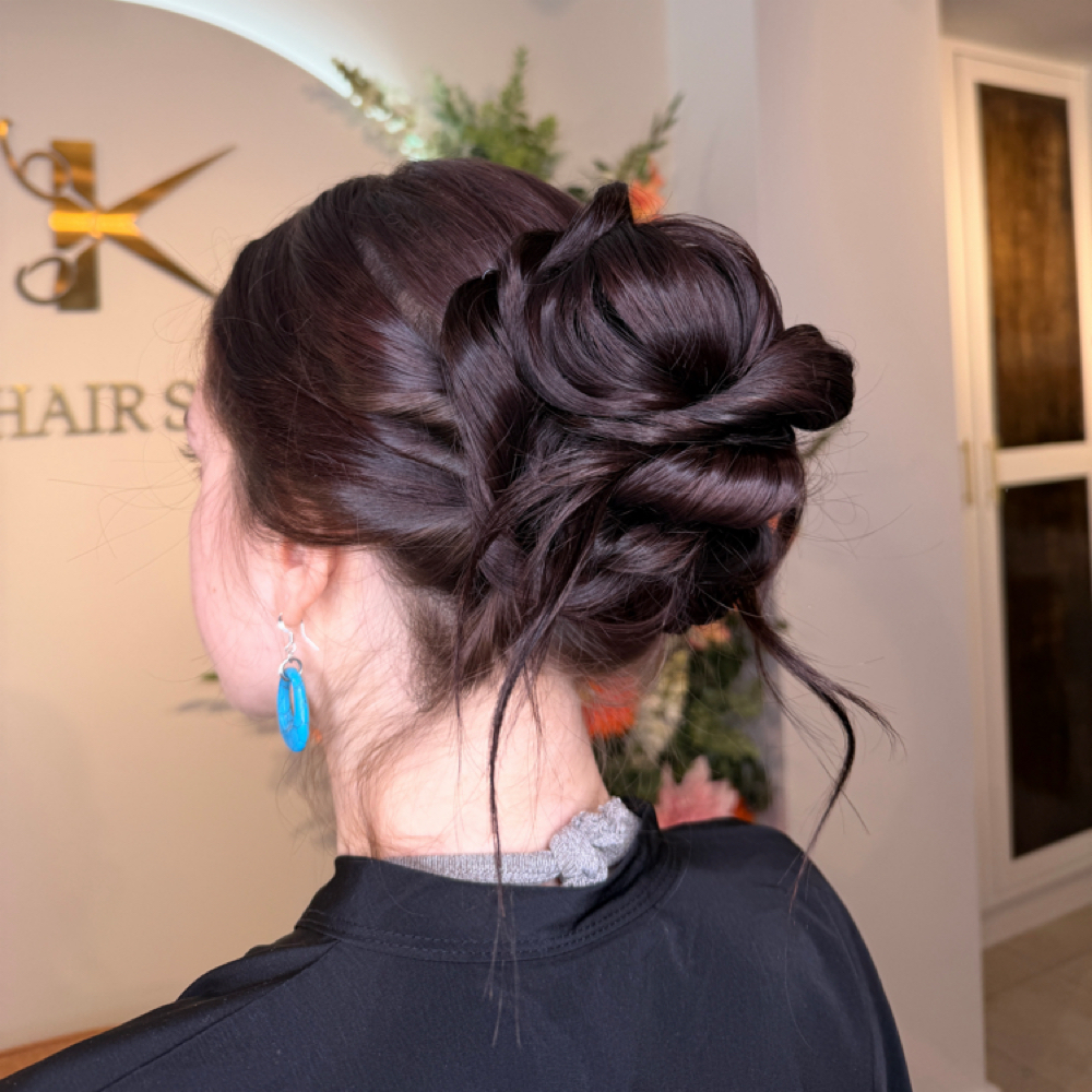 Up Do Bride at Angelo’s Beauty Concept in Vineyard Haven, MA