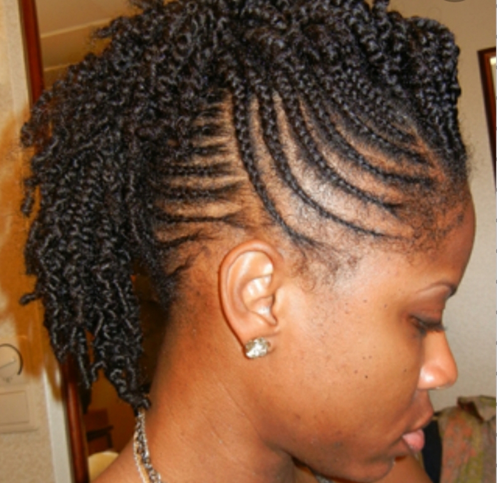 Cornrow Up-do with Twist