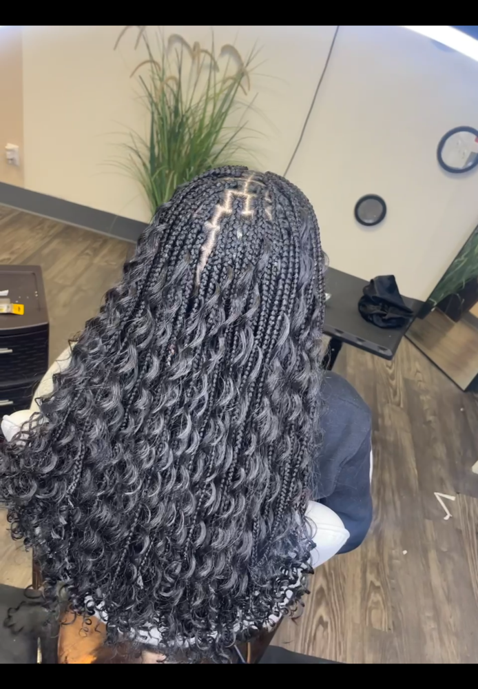 Small Boho Box Braids at StephStyles in Arlington, TX