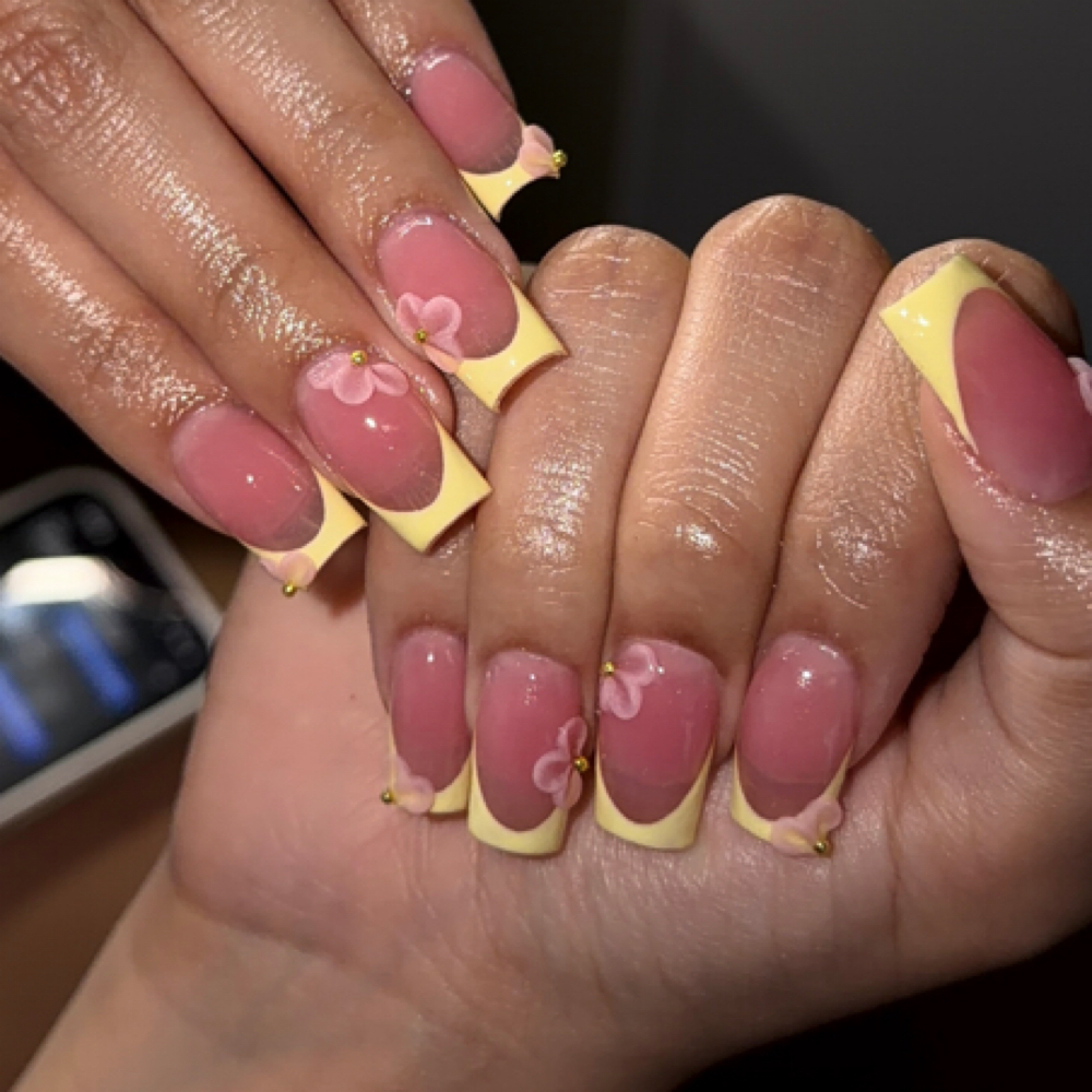 Short Acrylic Full Set at NailedXJanelle in Lubbock, TX