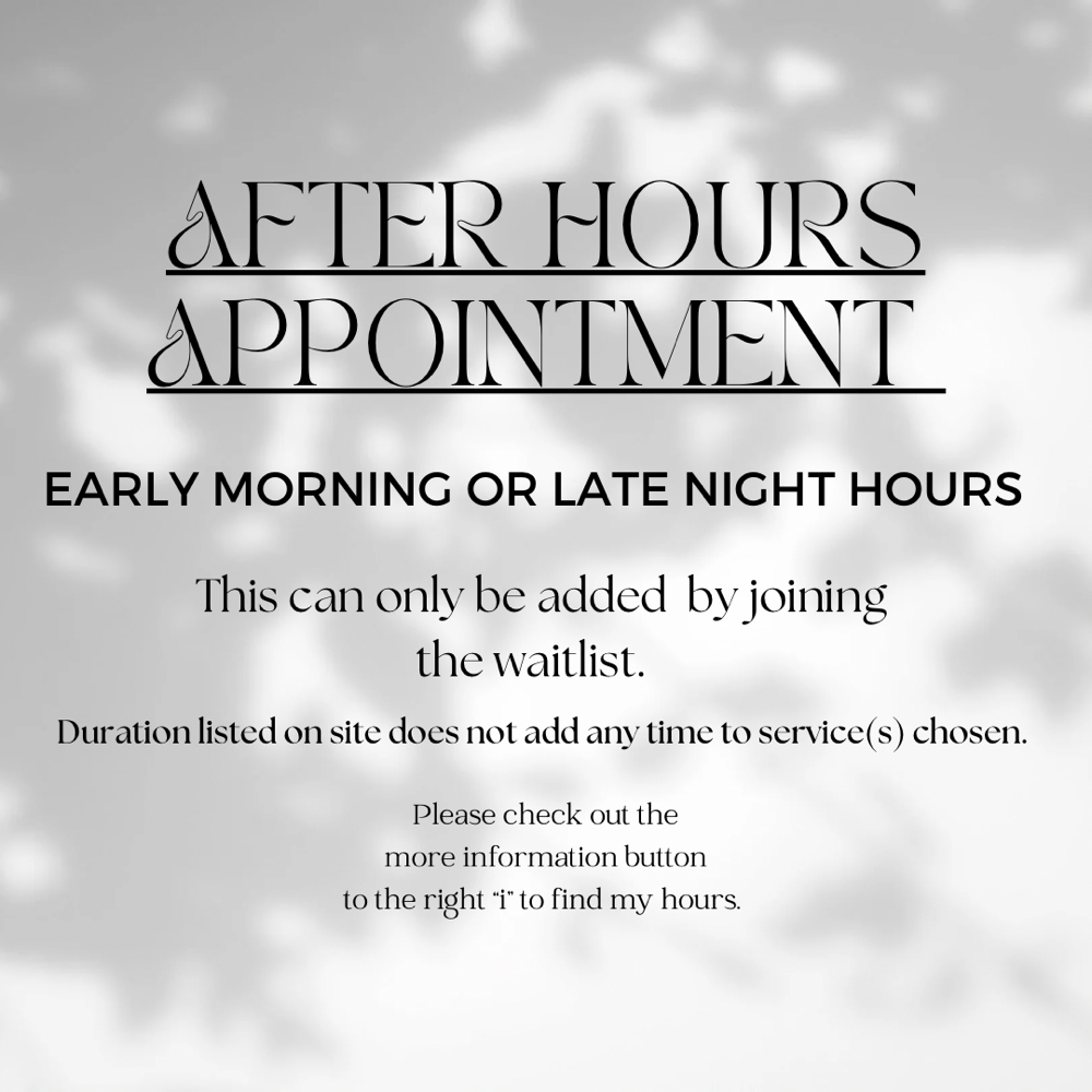 After Hours Appointment