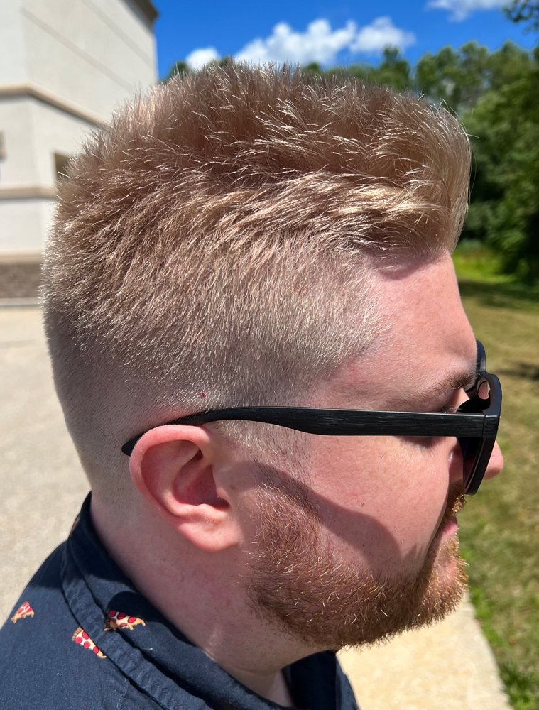 Clipper Cut/Fade (shaved on sides)