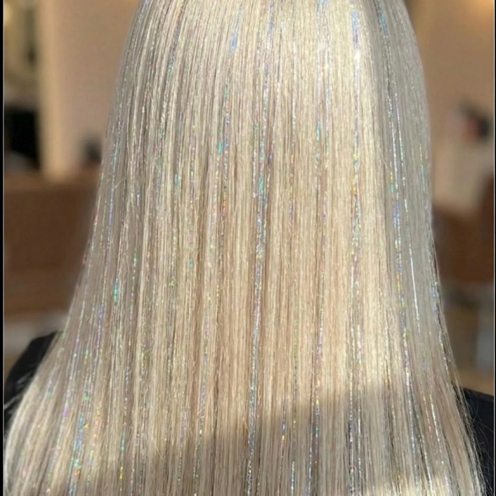 Full Hair Tinsel at Encore Salon and Spa in Vancouver, WA