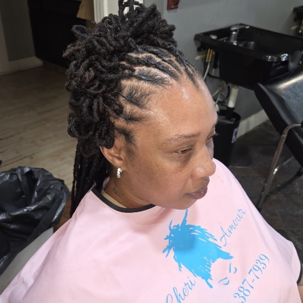 Premium Loc Style at Cheri Amour natural hair salon in Cleveland, OH