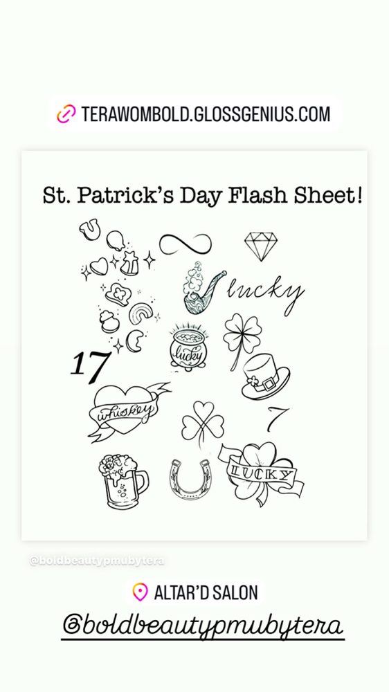 2-2 Inch Tattoos St. Patricks Tatto
