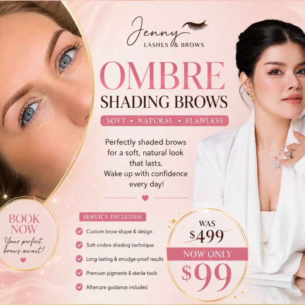 SOFT OMBRE BROWS -VIRGIN BROWS ONLY at Blink By Jenny lashes & brows studio in Jacksonville, FL