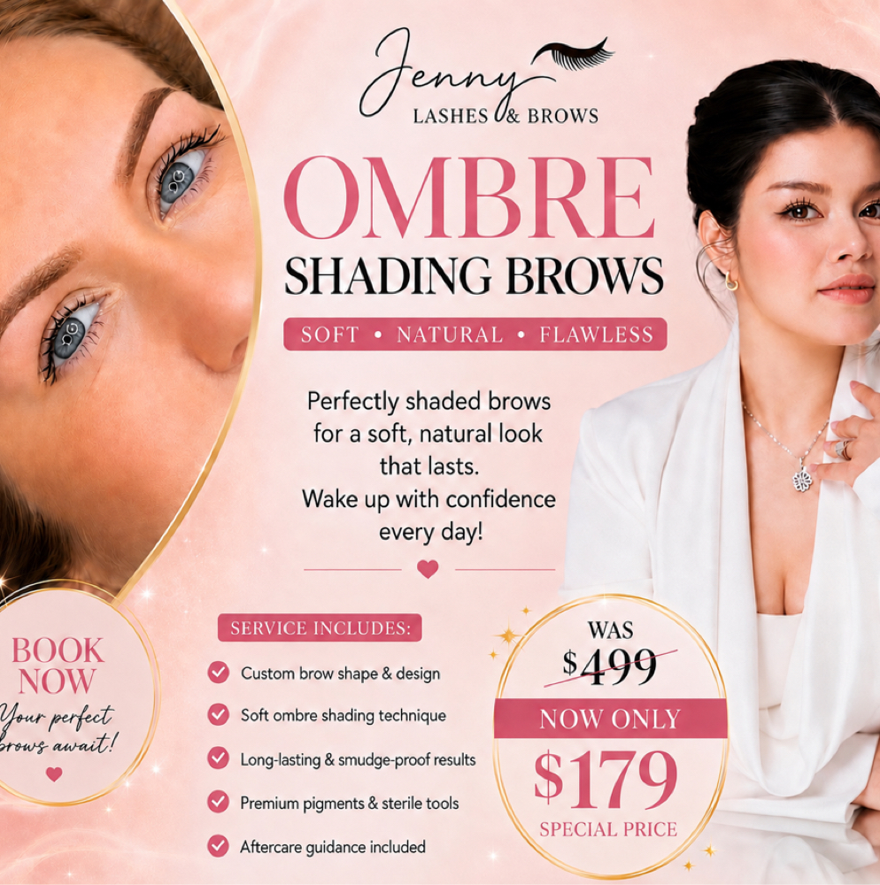 OMBRE SHADING BROWS -VIRGIN BROWS at Blink By Jenny lashes & brows studio in Jacksonville, FL