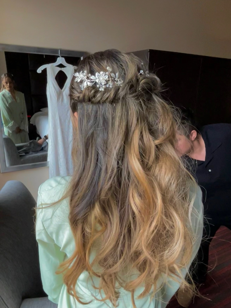 Clip In Hair Extension Application