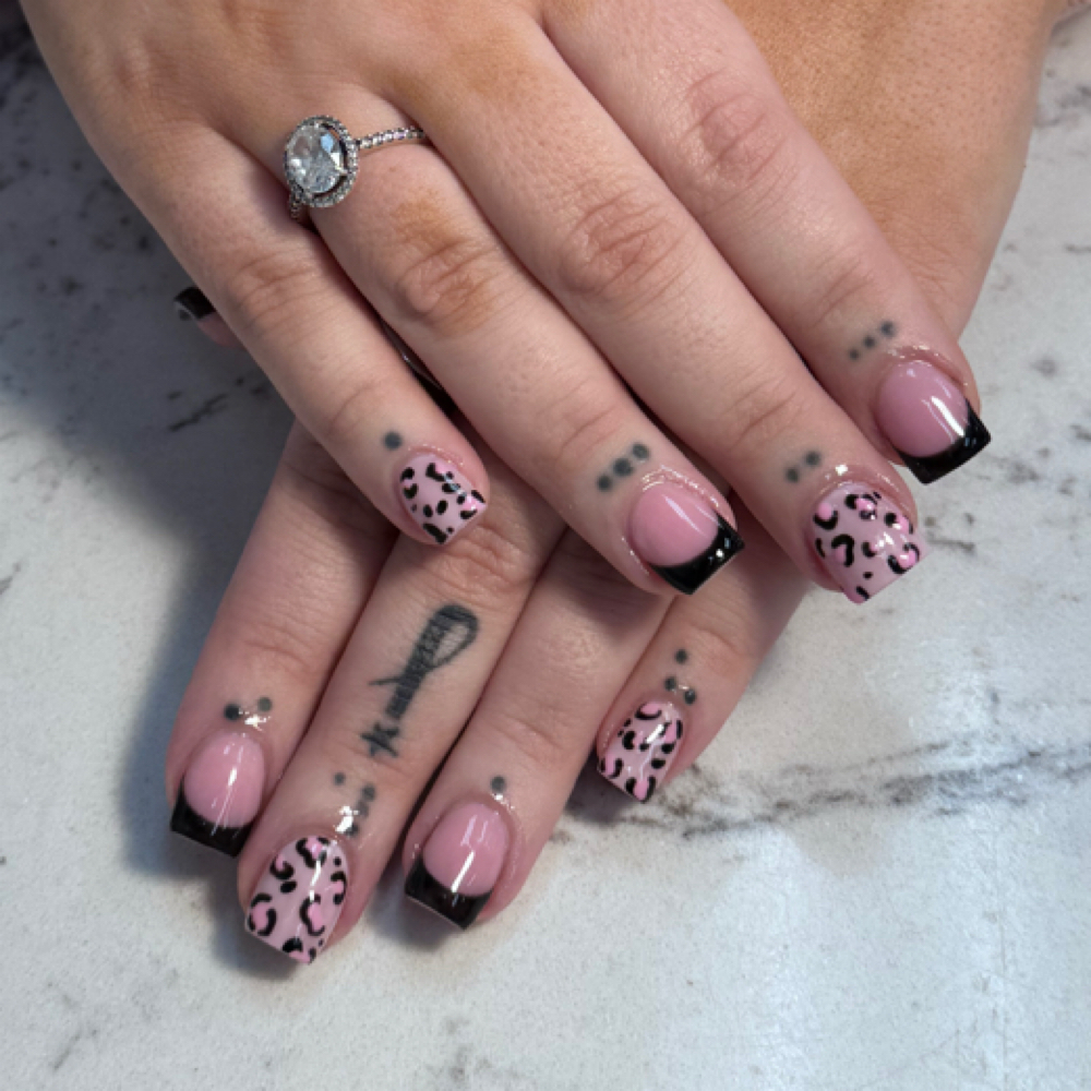 French tip (per nail) at Aura by Mary in hampstead, NC