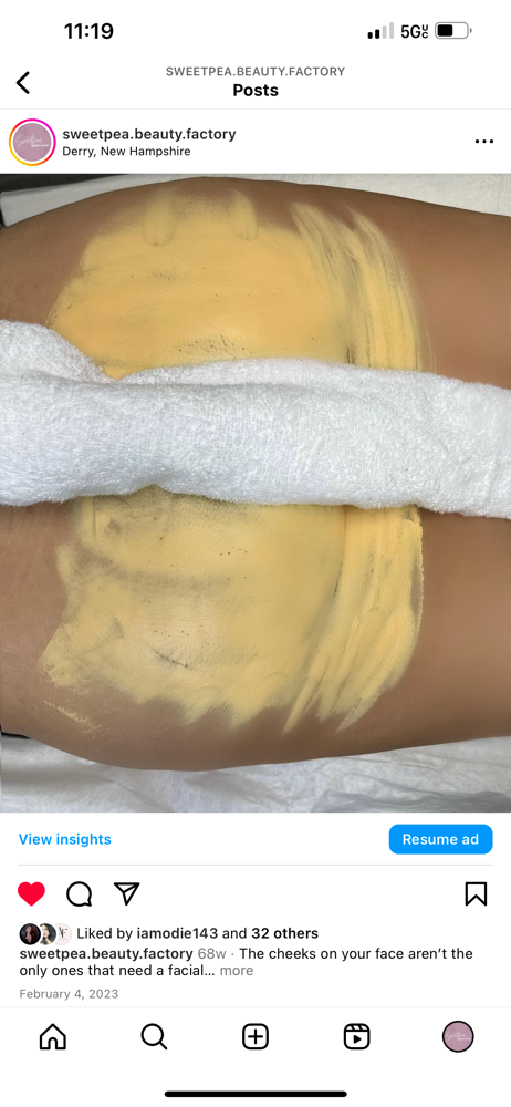 SweetPEACH Booty Facial