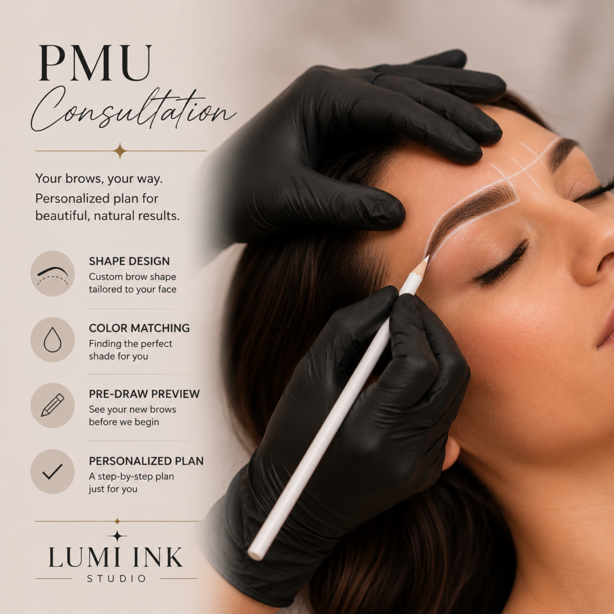 Permanent Makeup Consultation at Lumi Ink Studio PMU & SMP in Bartlett, IL