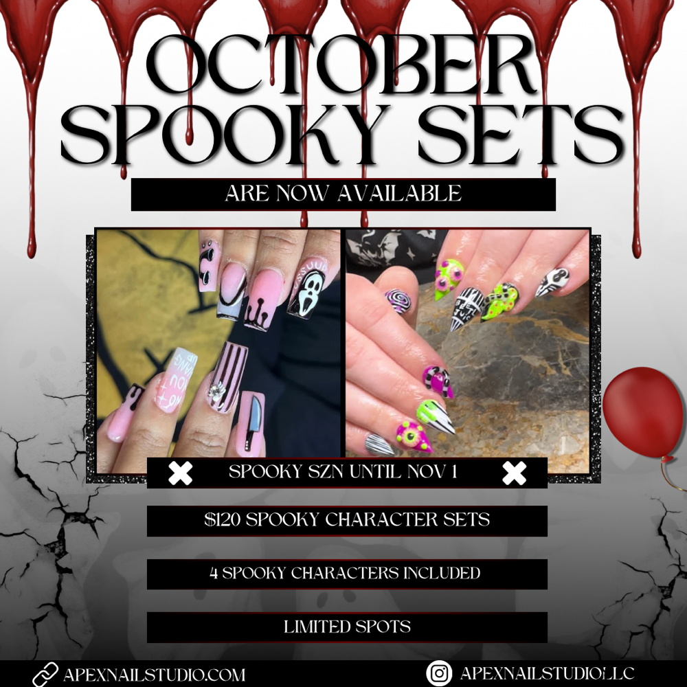 $120 Short/Med Spooky Character Set